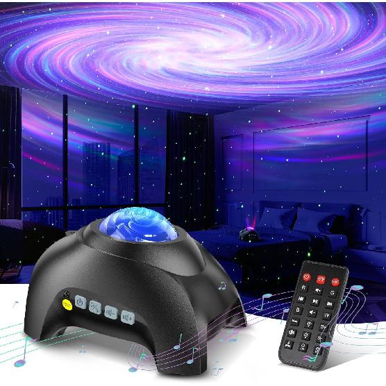 Northern Galaxy Light Aurora Projector with 33 Light Effects, Night Lights LED Star Projector for Bedroom Nebula Lamp, Remote Control, White Noises,