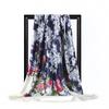 Women Fashion Square Vintage Print Satin Neckerchief Sun-Proof Scarf Scarves Shawl High Quality 1PC 90*90cm