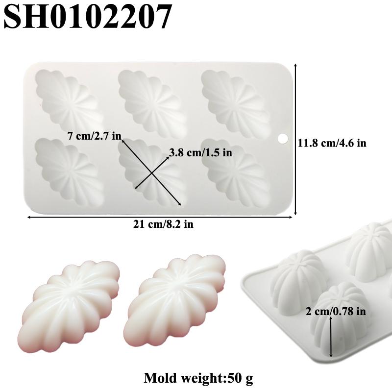 6 или 8 ячеек 3D Shell Design Формы для пудинга, мусса, десерта Мадлен, шоколада, силиконовые формы для украшения торта Инструменты