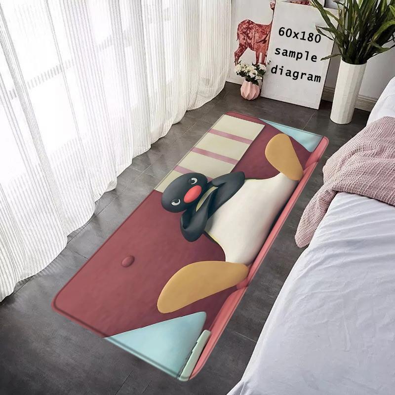 Door Mats Cute Pingu Penguin Interior Foot Rug Welcome Floor Mat for Entryway Soft Hallway Carpet Kitchen Rugs Fluffy Home Decor