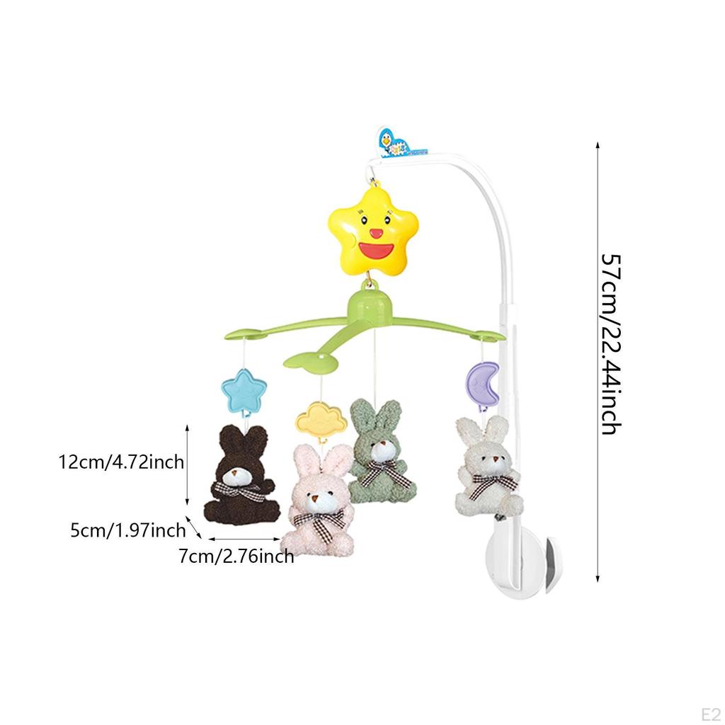Мобиль для детской кроватки с мягкой куклой-колокольчиком для новорожденных