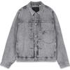 Levis Comfortable Loose Pleated Long Sleeve Denim Jacket Men Jackets Gray 0016W-0000