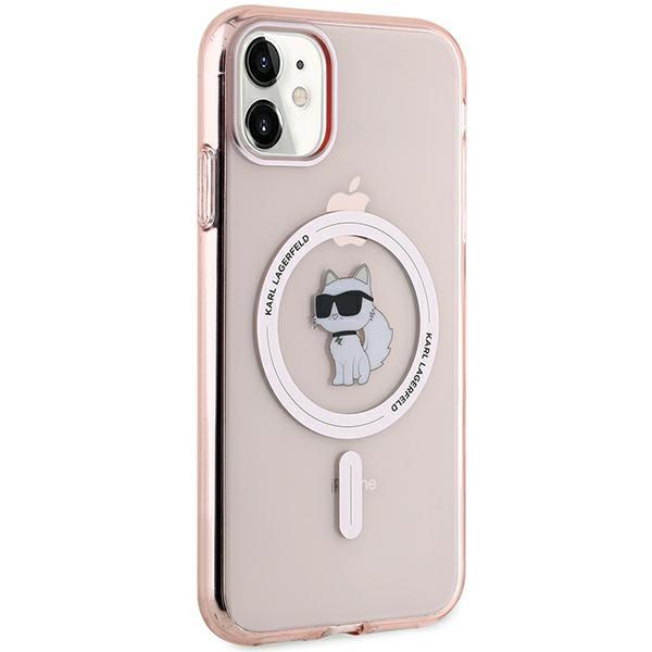 Etui do iPhone 11 Karl Lagerfeld Choupette MagSafe Różowe