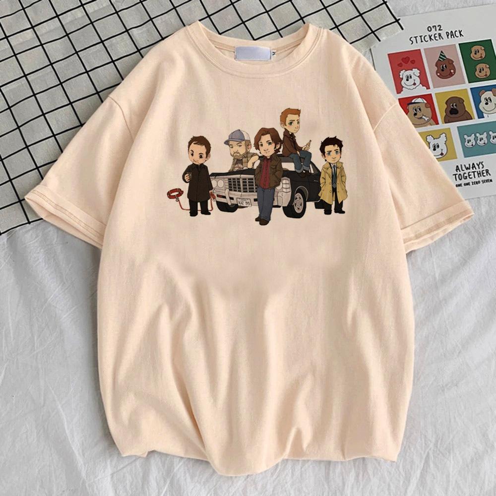Supernatural t shirt girl harajuku Breathable Pastel Comfortable Women t shirt Y2k Gothic Punk University aesthetic Graphic