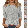 3/4 Sleeve Shirts For Women Cute Tops Graphic Tees  Blouses Casual Plus Size Basic Tops Pullover