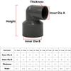 1PC I.D 20~50mm PVC Reducing 90 Degree Elbow Joints PVC Pipe Connector Garden Irrigation Water Aquarium Fish Tank DIY Fitting