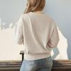 Women's Fashion Casual Loose Comfortable Solid Color Fashion Pullover Round Neck Long Sleeve Female Sweater