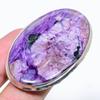 Natural Russian Charoite Gemstone 925 Sterling Silver Gift Ring Size 9 u9Z73