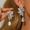Креативные серьги, Модный темперамент, Серьги высокого класса с бриллиантами, Женские серьги для банкета с суперблеском