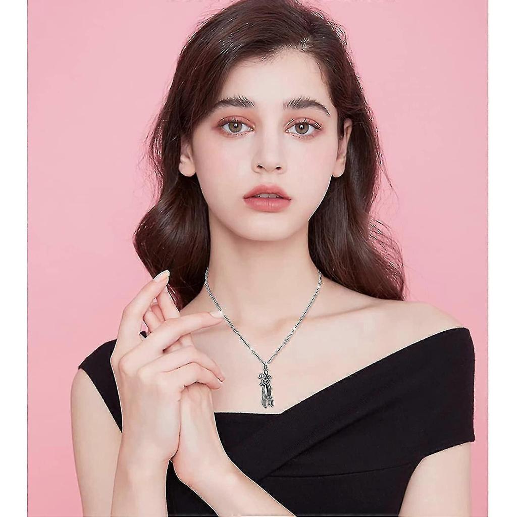 Hug Couple Necklace S925 Sterling Silver Hugging Necklace Beloved Jewelry For Him And Her,lover Valentines Day Gift