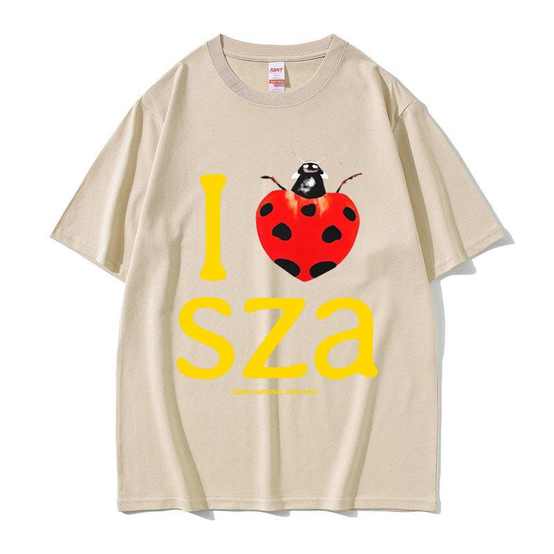 I Love SZA Grand National Tour 2025 Graphic Tshirt Unisex Women Hip Hop Oversized Tshirts Unisexs Casual Cotton Vintage T Shirts