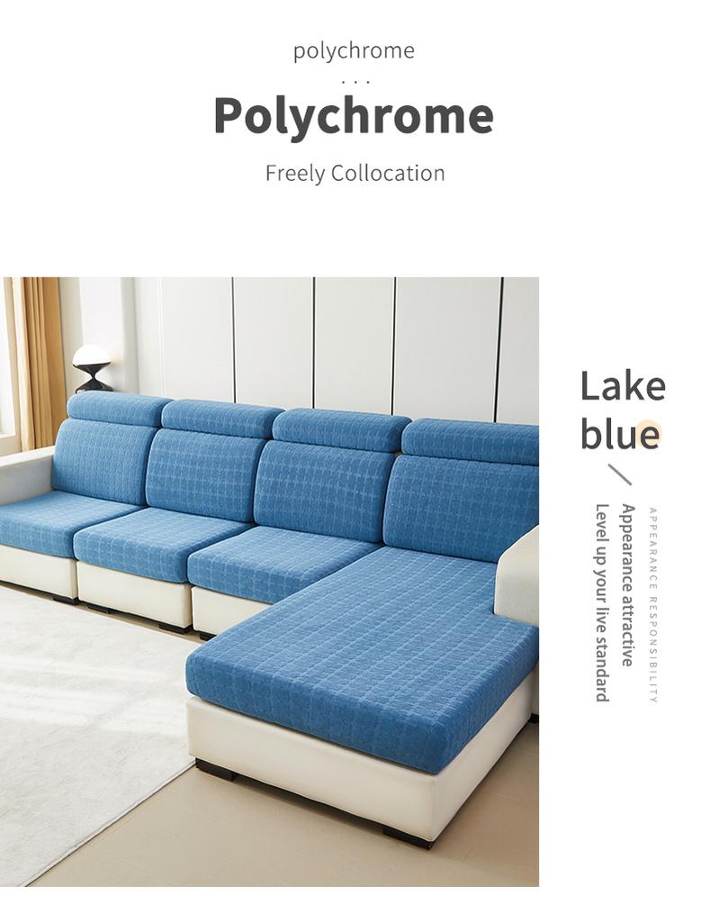 1 Pc Jacquard Sofa Seat Covers Stretch Couch Cover Bench Cover For Living Room Study Sofa Cushion Cover Removable Slipcover