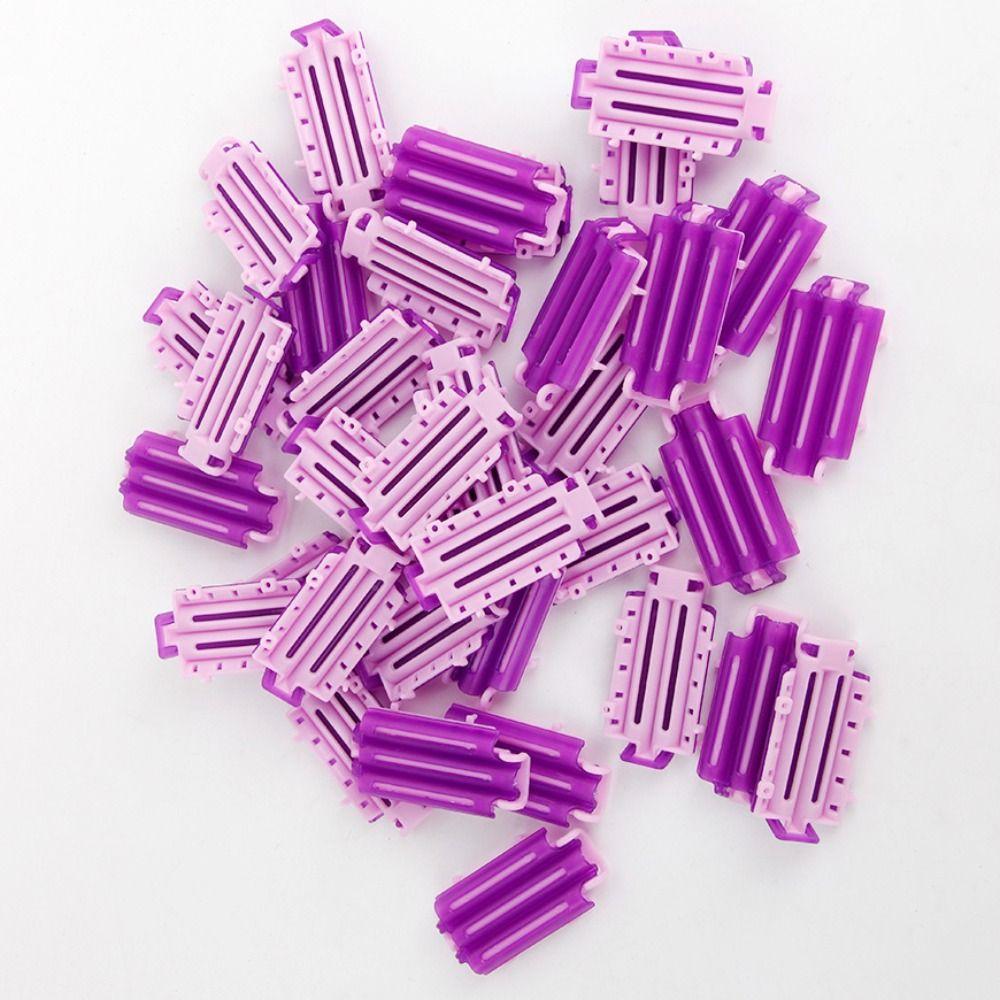 50pcs/bag Plastic Wave Perm Rod Bars Pink Corn Hair Curl Rod Fluffy Clamps Rollers Professional