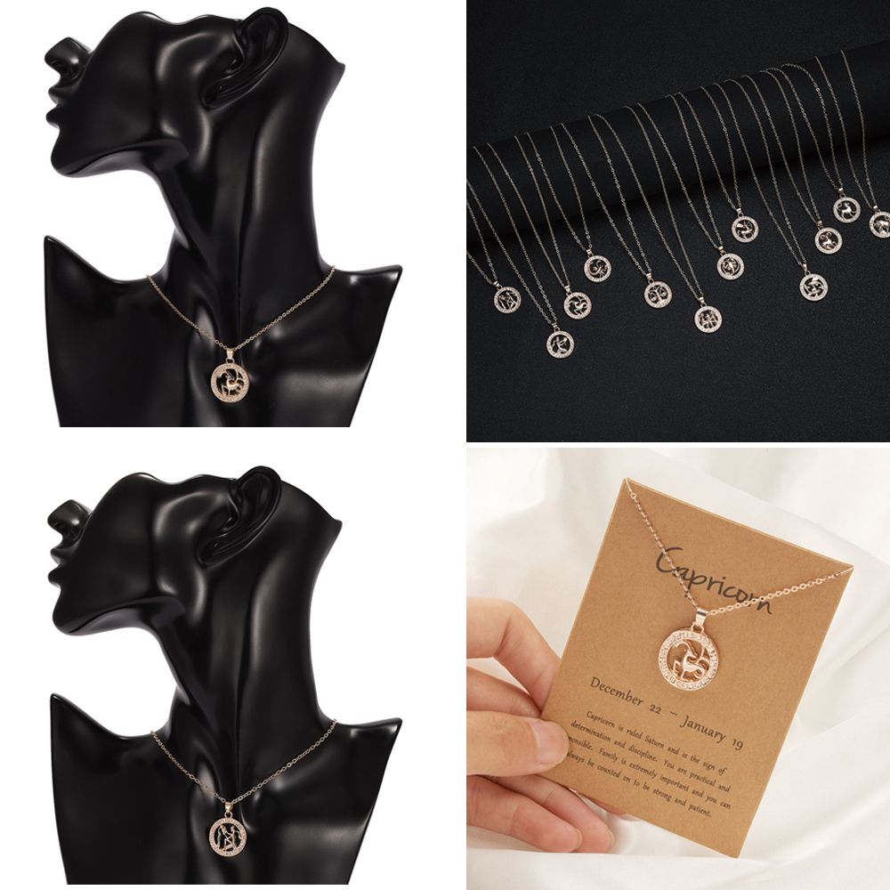 Out Aquarius Leo Scorpio Guardian Star Choker Animal Zodiac Sign 12 Constellation Pendant Necklace