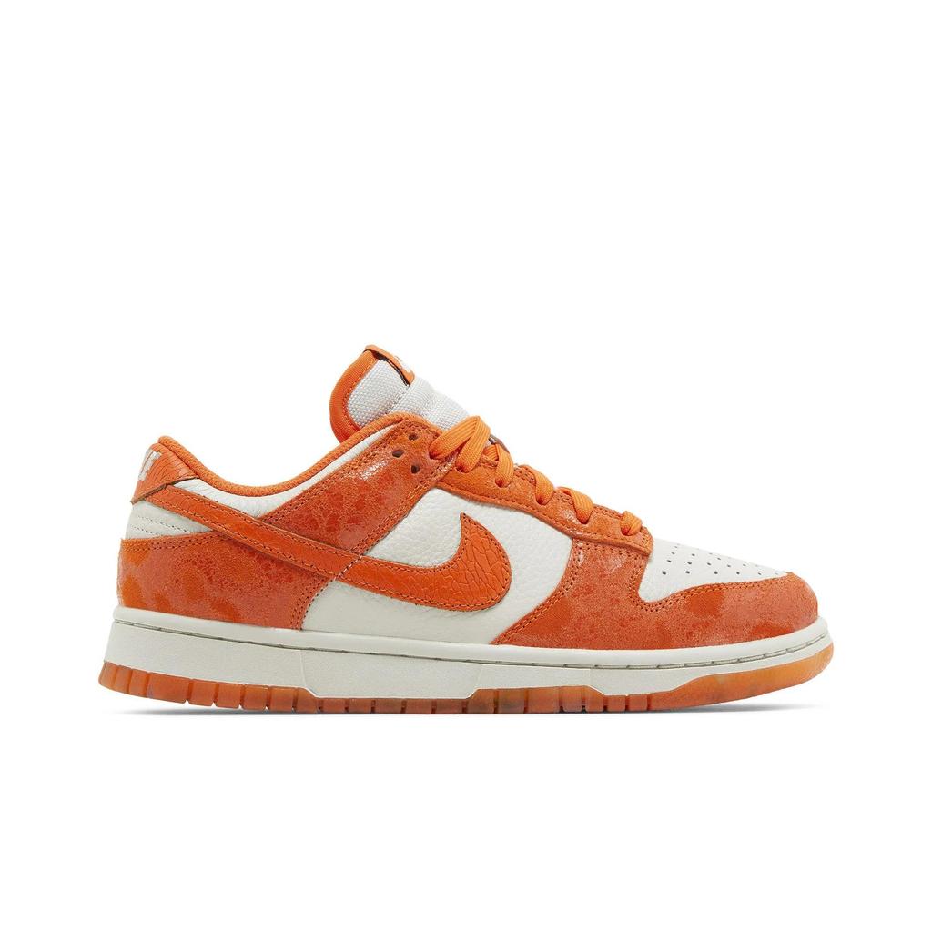 Nike Женские Dunk Low 'Cracked Orange' (женские размеры) Светлая кость / Безопасный оранжевый / Лазерный оранжевый Скейт-обувь FN7773 001