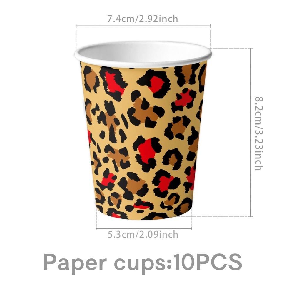 96 шт. Скатерть Набор посуды Салфетка Леопард Принадлежности для вечеринки Мальчики Дети Женщины
