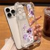 Мягкий прозрачный чехол из ТПУ с цветочным принтом для iPhone 17 Air 16e 16 15 Pro Max 14 13 12 Pro Max 16 Plus 11 Силиконовый прозрачный чехол для телефона