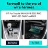 Автомобильное беспроводное зарядное устройство для телефона, зарядное устройство для телефона мощностью 15 Вт, аксессуары для салона автомобиля для Toyota RAV4 RHD 2019 2020 2021 2022 2022