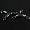 Hot High Quality Durable 3 way Bearing Fishing Rolling Swivels Connector Tackle Solid Rings