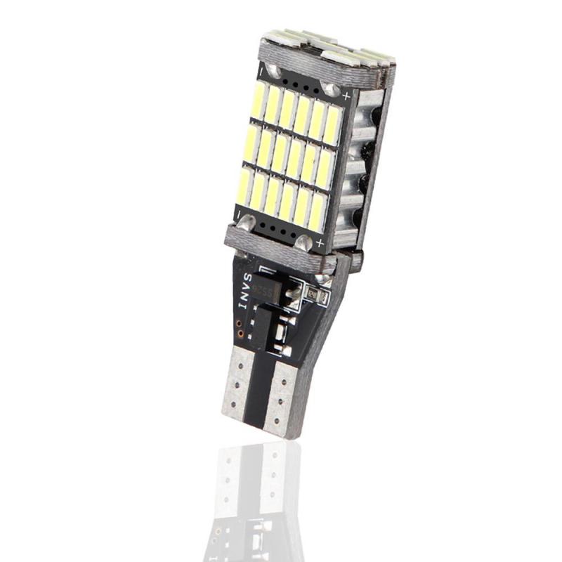 Новый светодиод W16W 921 912 супер яркий 45 SMD 4014 светодиод Canbus без ошибок автомобильный резервный стоп-сигнал фонарь тормозной фонарь белый 12 В
