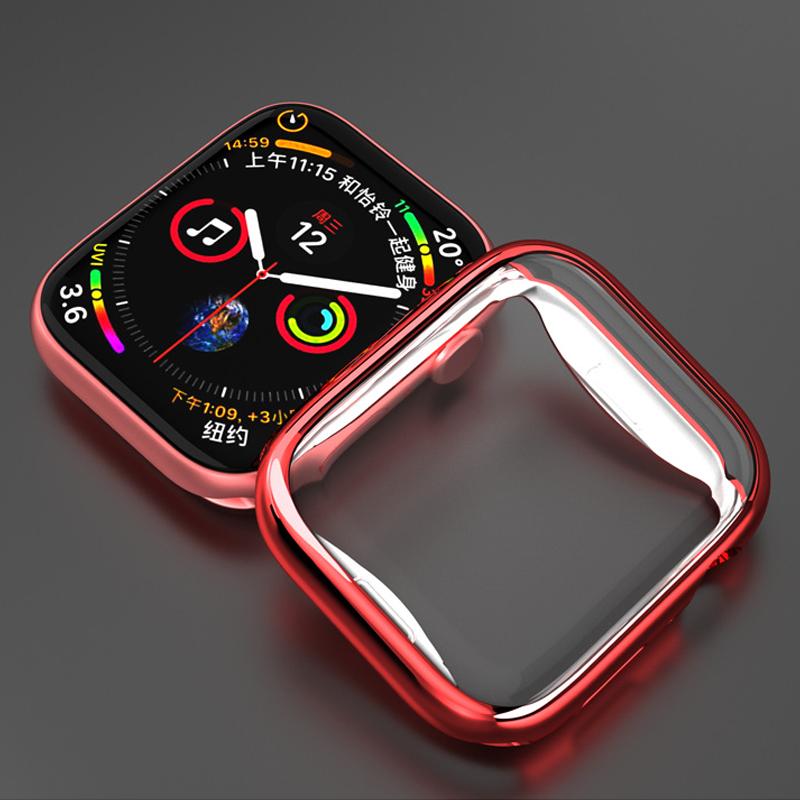 Чехол для Apple Watch Case 45мм/41мм 44мм/40мм 42мм/38мм Бампер из ТПУ Аксессуары Защитная пленка для экрана iWatch Series 6 4 3 SE 7 8 Case