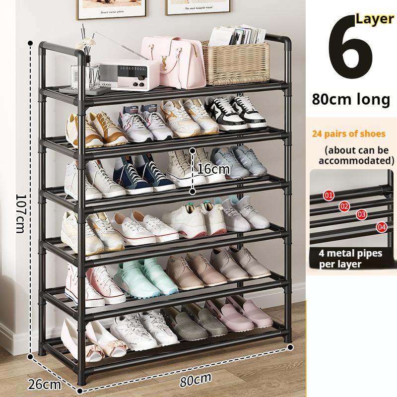 Бытовая полка для обуви, органайзер для обуви, простой съемный шкаф для хранения обуви из нержавеющей стали, экономящий место для студенческого общежития