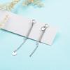 Prevent Allergy 925 Sterling Silver Asymmetry Tassel Long Round Bead Drop Earring For Women Fashion Jewelry Eh187
