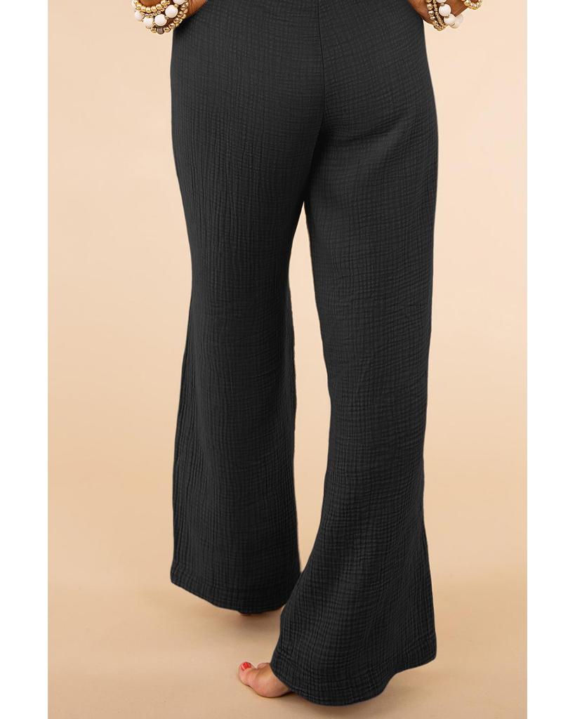 Azura Exchange Textured High Waist Wide Leg Pants
