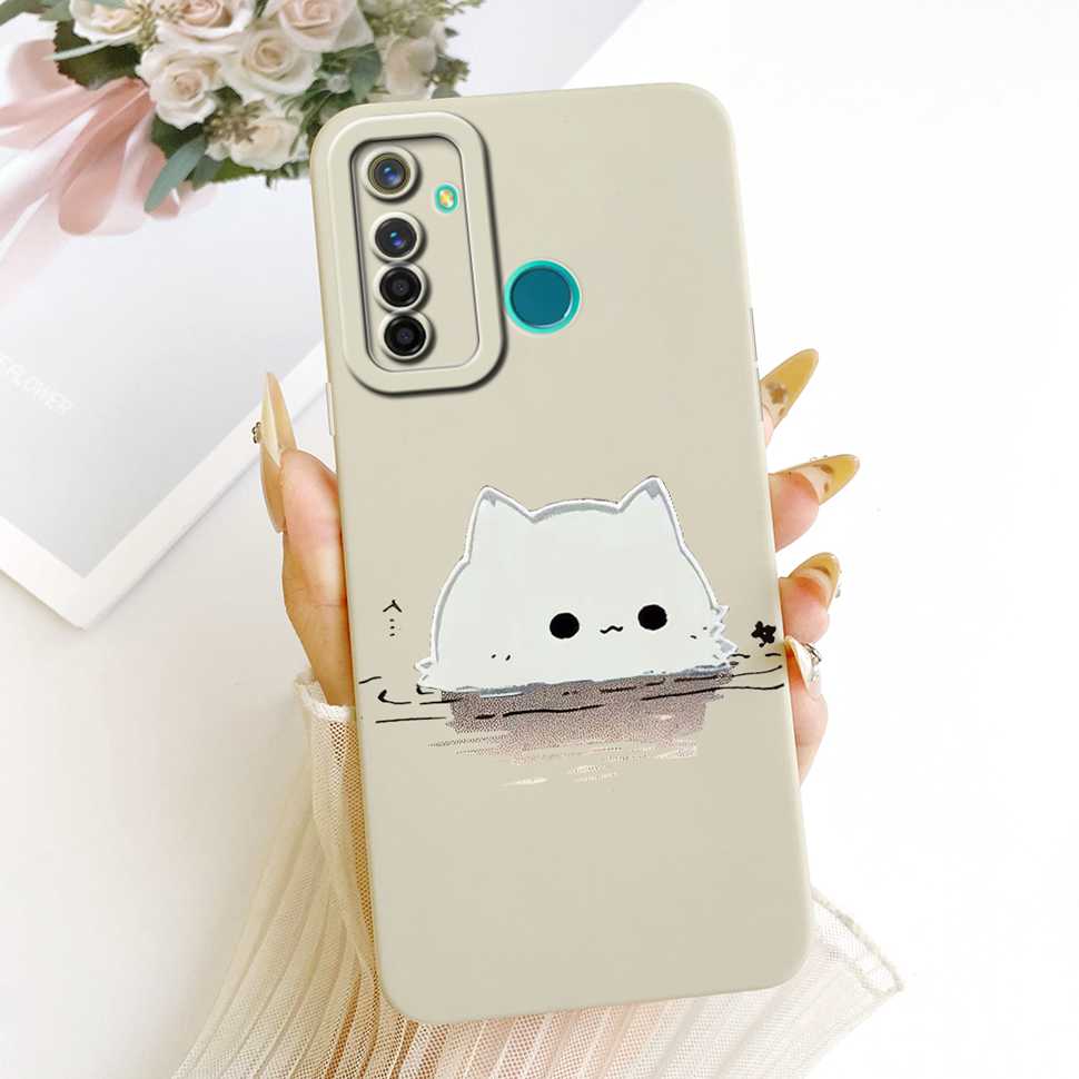Ударопрочный Чехол Для Realme 5 Pro Чехол Популярный Милый Кролик Мягкий Матовый Чехол Realme5 Pro 5Pro RMX1971 RMX1973 Чехол Для Телефона
