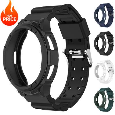 Силиконовый ремешок+чехол для Samsung Galaxy Watch 6 Classic 43мм 47мм Спортивный ремешок-петля Защитная крышка экрана для SAMSUNG 6Classic