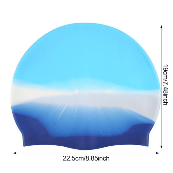 Унисекс взрослая силиконовая шапочка для плавания водонепроницаемая шапочка для бассейна нескользящая шапочка для купания для длинных коротких волос, чтобы сохранить волосы сухими