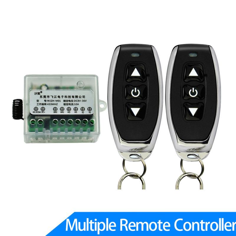 DC Motor Remote Control Linear Actuator Controller CW And CCW 433MHz 50m MAX Current 2.5A