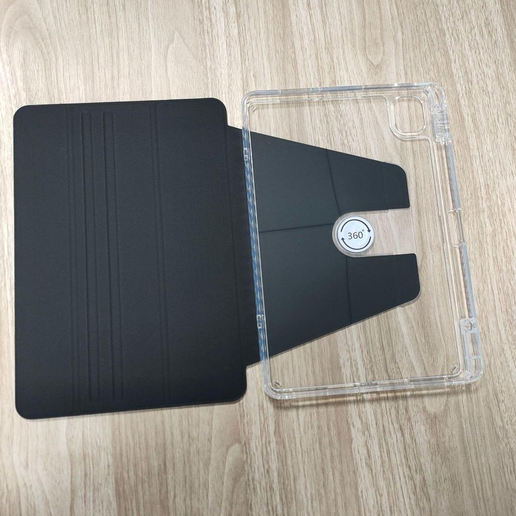 Прозрачный акриловый чехол для Xiaomi Pad 5/5 Pro с вращающейся подставкой и слотом для стилуса