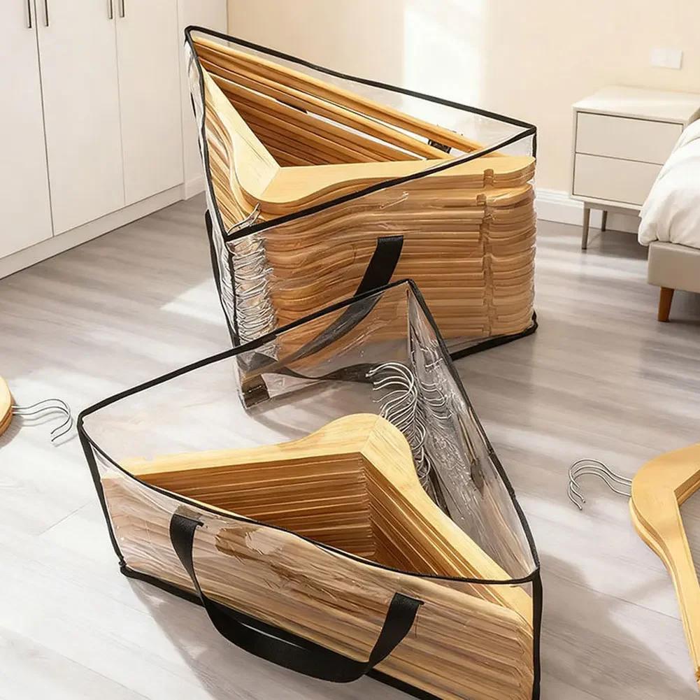 Multi-purpose Space Saving Laundry Tidier Holder Universal Triangle Hanger Storage Bag Clothes Hanger Storage Bag With Handles