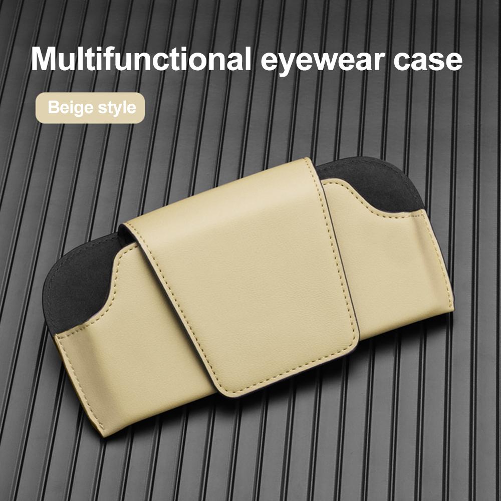 Universal Car Sunglasses Holder Portable Auto Glasses Case Car Driving Eyeglass Case Sun Visor Storage