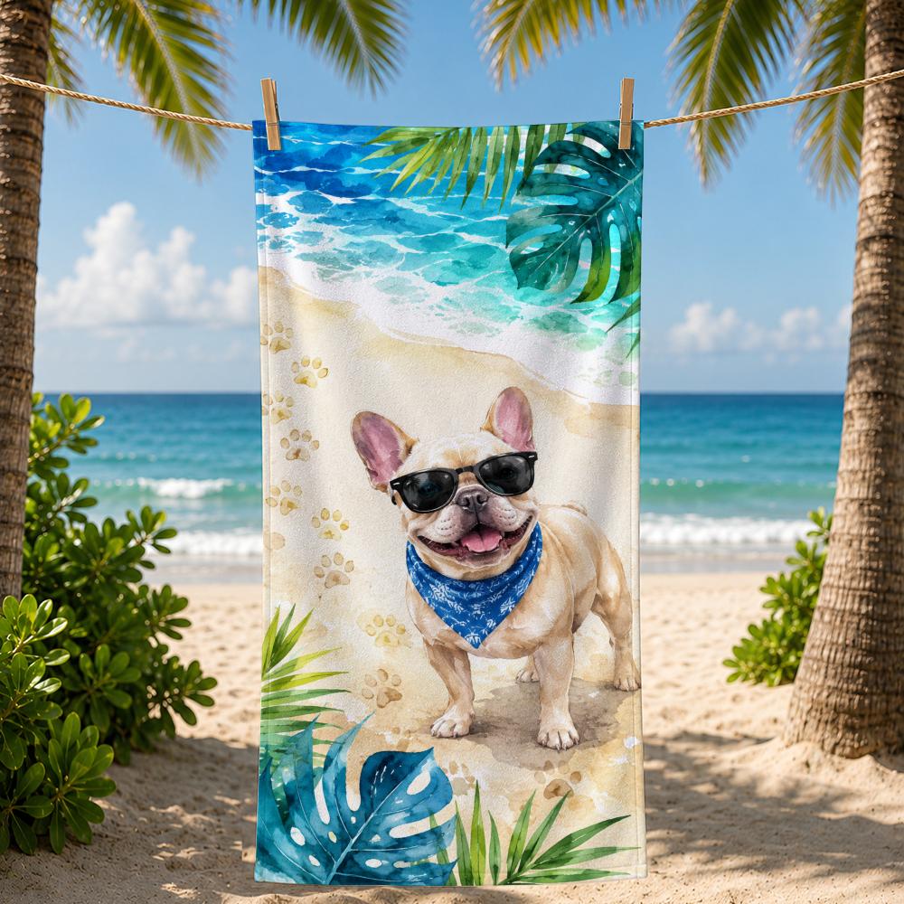 French Bulldog Towel Five-Star Hotel Quality Eco-Friendly Ultra Soft Thick Towels & Beach Towels Gym Shower