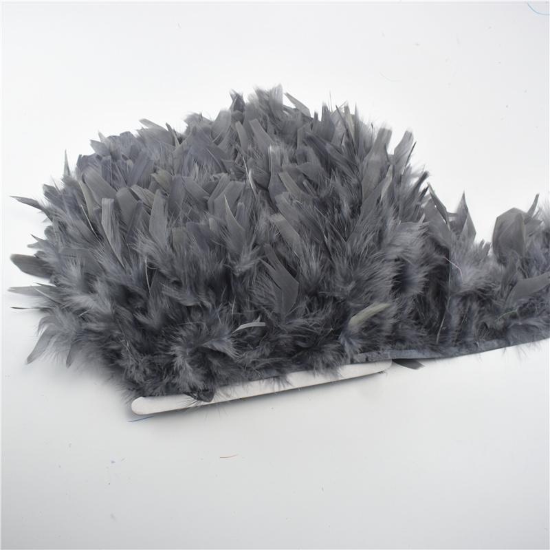 10Meters Turkey Feathers Trim Fringe Ribbon Feather On Tape Flecos Sewing Trimmings Fringe for Clothes Dress Wedding Decoration