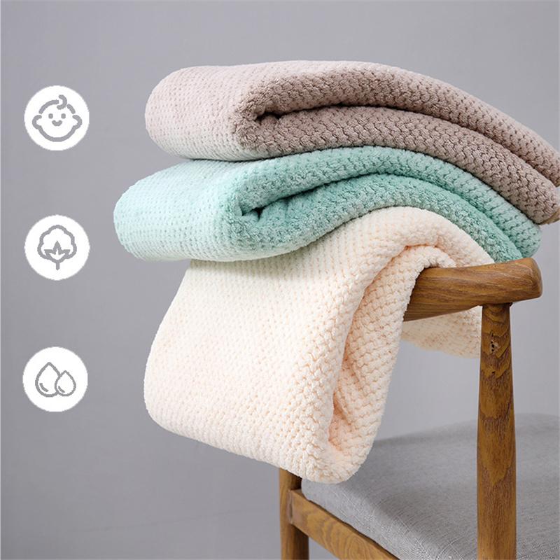 Утолщенное коралловое бархатное полотенце для лица высокой плотности + набор банных полотенец, мягкий абсорбент, удобный подарок, домашний текстиль, принадлежности для ванной комнаты