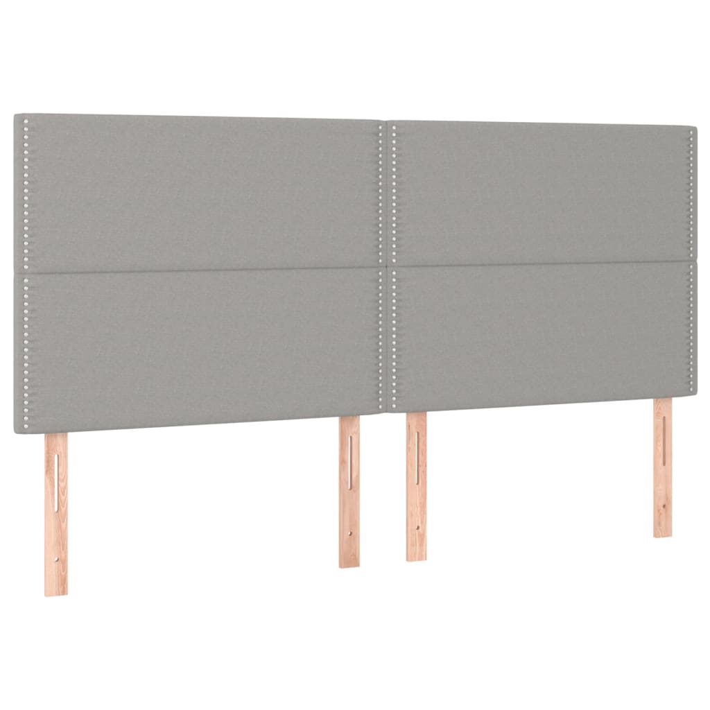 Headboard Light Grey 180 x 5 x 118 128 cm Fabric