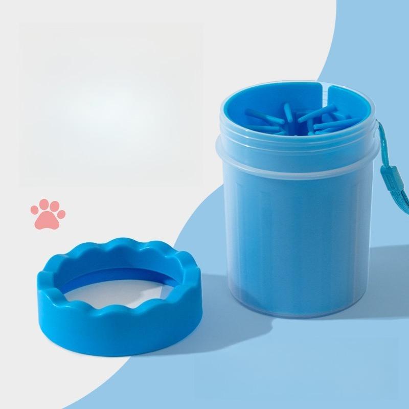 Portable Dog Paw Cleaner Cup Soft Silicone Bristles Detachable Foot Washer Deep Clean Mud Dirt For Dog Outdoor Walking