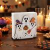 Halloween Soft Furnishings for Home Ghost Wooden Napkin Holder, Cute Paper Towel Decorative Stable Solid Wood Rack Stand, Freestanding Tissue