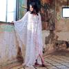 2020 Sexy See Through Plus Size Women Summer Beach Wear Bikini Cover-ups Lace Tunic Maxi Dress Robe
