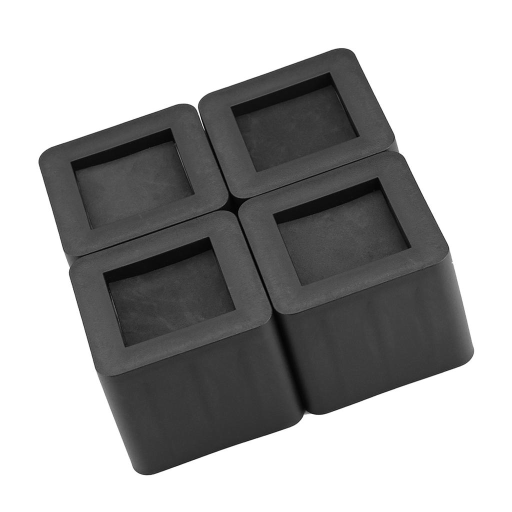 4pcs Set Furniture Leg Risers PP Plastic NOn Slip Riser for Table Desk Bed Sofa Black Color