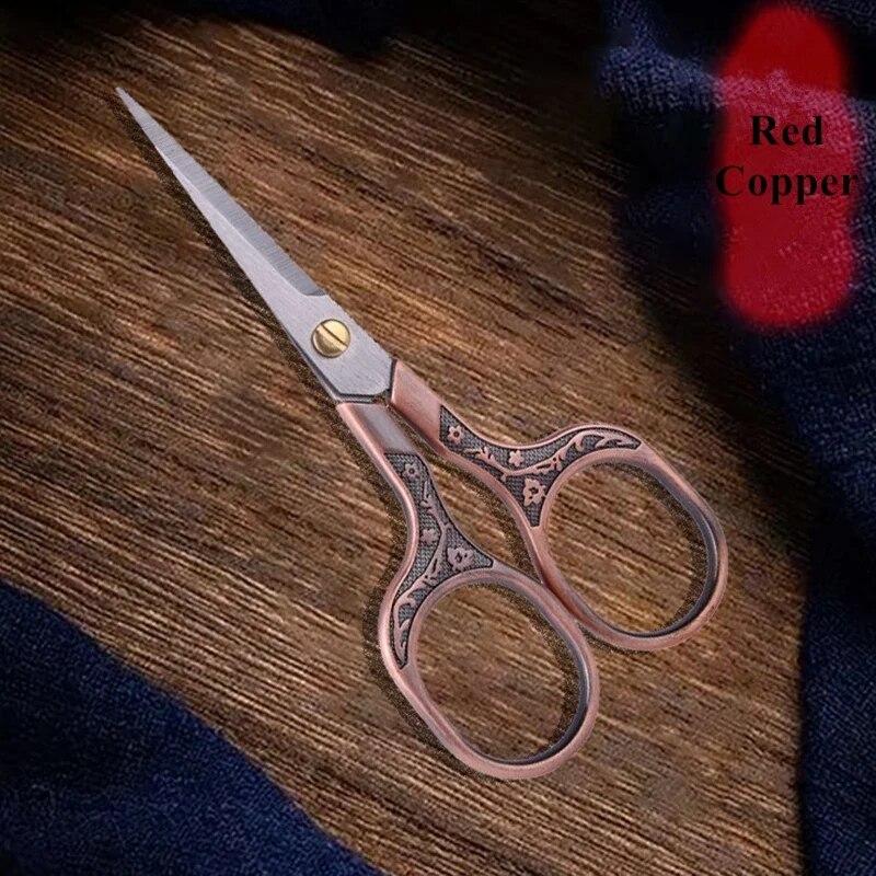 Stainless Steel Vintage Scissors DIY Sewing Retro Cross-stitch Fabric Cutter Embroidery Scissor Tailor Thread Tools Shears