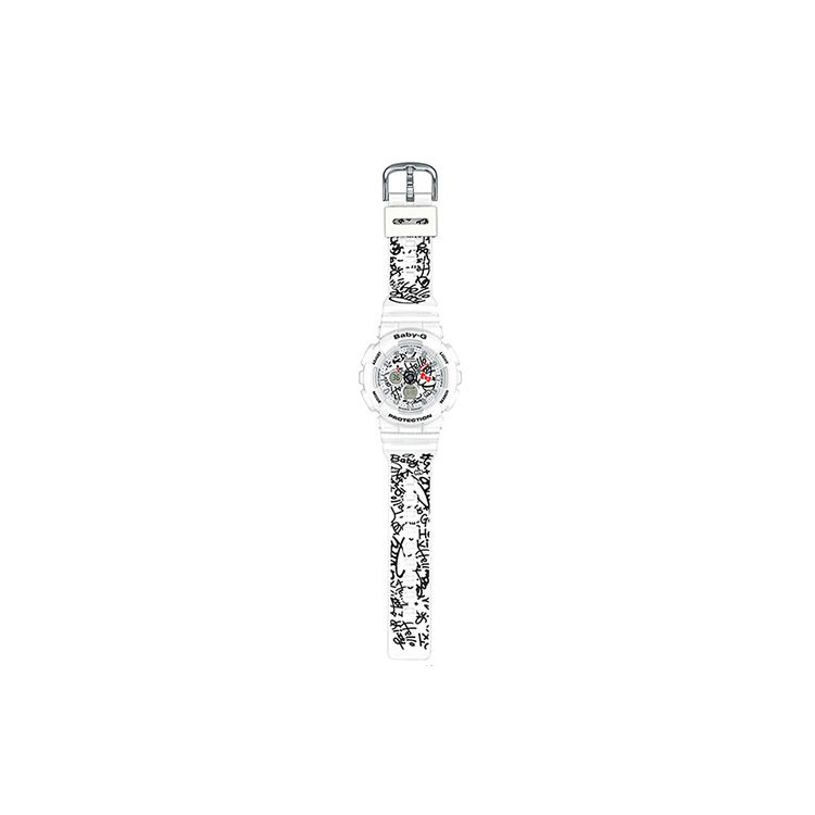 Casio Baby-G Hello Kitty Collaboration Waterproof Sports Quartz Watch Resin Strap Women watches Black White BA-120KT-7A