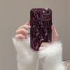 Электроосаждение с волнистым узором подходит для чехла на телефон iPhone14Pro max Apple 15 новый 12/13 нишевый стиль ins