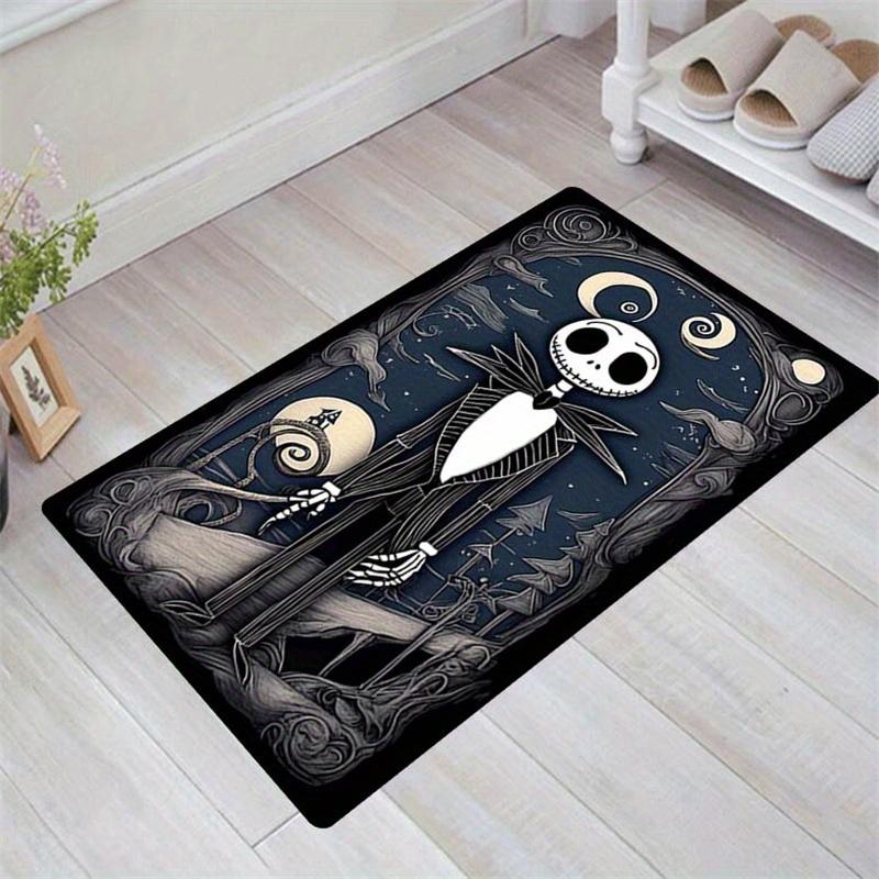 1pc The Nightmare Before Christmas Pattern Area Rug Soft Flannel Floor Mat for Living Room,Office,Bedroom and Carpet