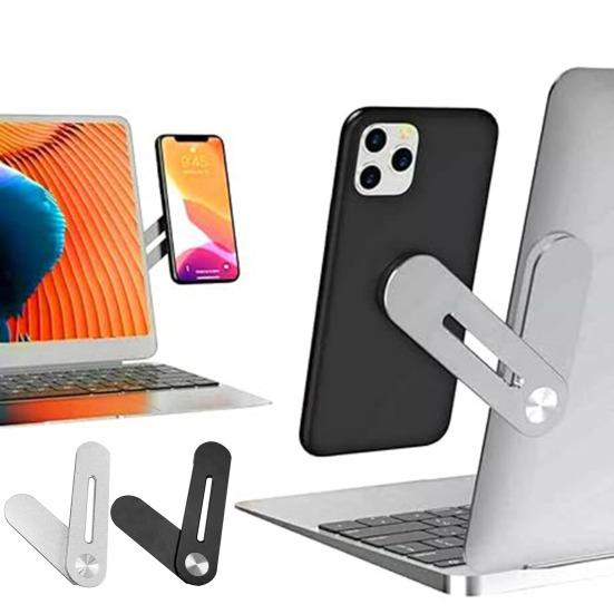 Боковое крепление для телефона на ноутбуке, магнитная регулируемая подставка для телефона, складной кронштейн для монитора, расширительный кронштейн для настольного монитора