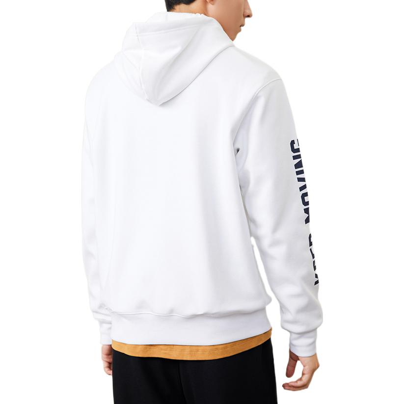 ANTA Life Collection Sweatshirts Men's Snowflake White Hooded Thickened Regular 152248701-1