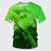 Summer Cool and Breathable Animal Snake Pattern Men's T-shirt Fashion Casual Cool Street Fashion Harajuku Round Neck Short Sleeved T-shirts